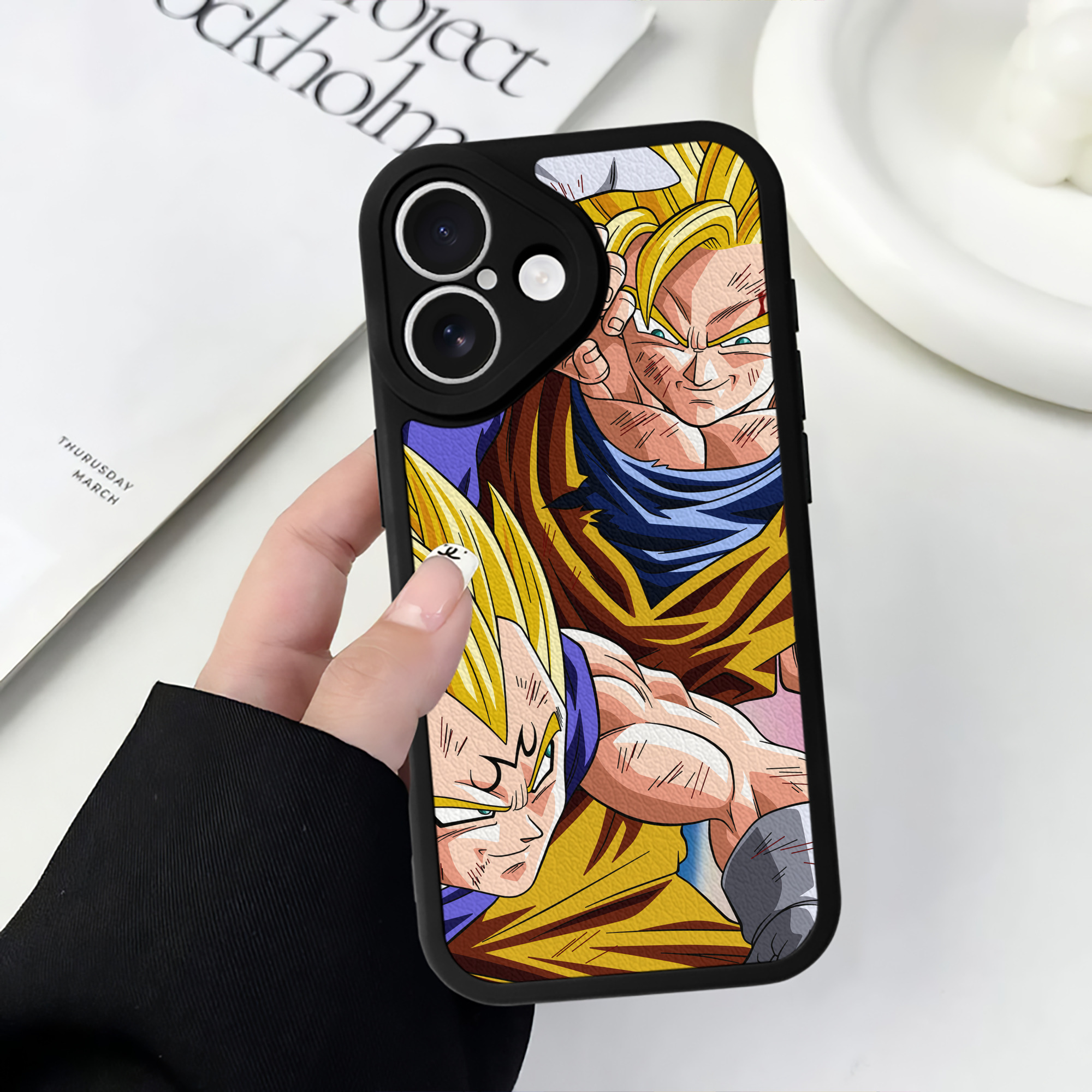 （画像用） ドラゴンボール DRAGON BALL 【iPhone 16シリーズ対応】シリコンスマホケース（レザー調） 材質：シリコン